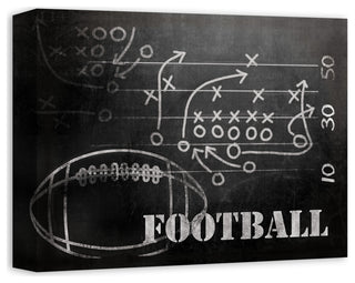 Football Plays 14x11 Canvas Wall Art