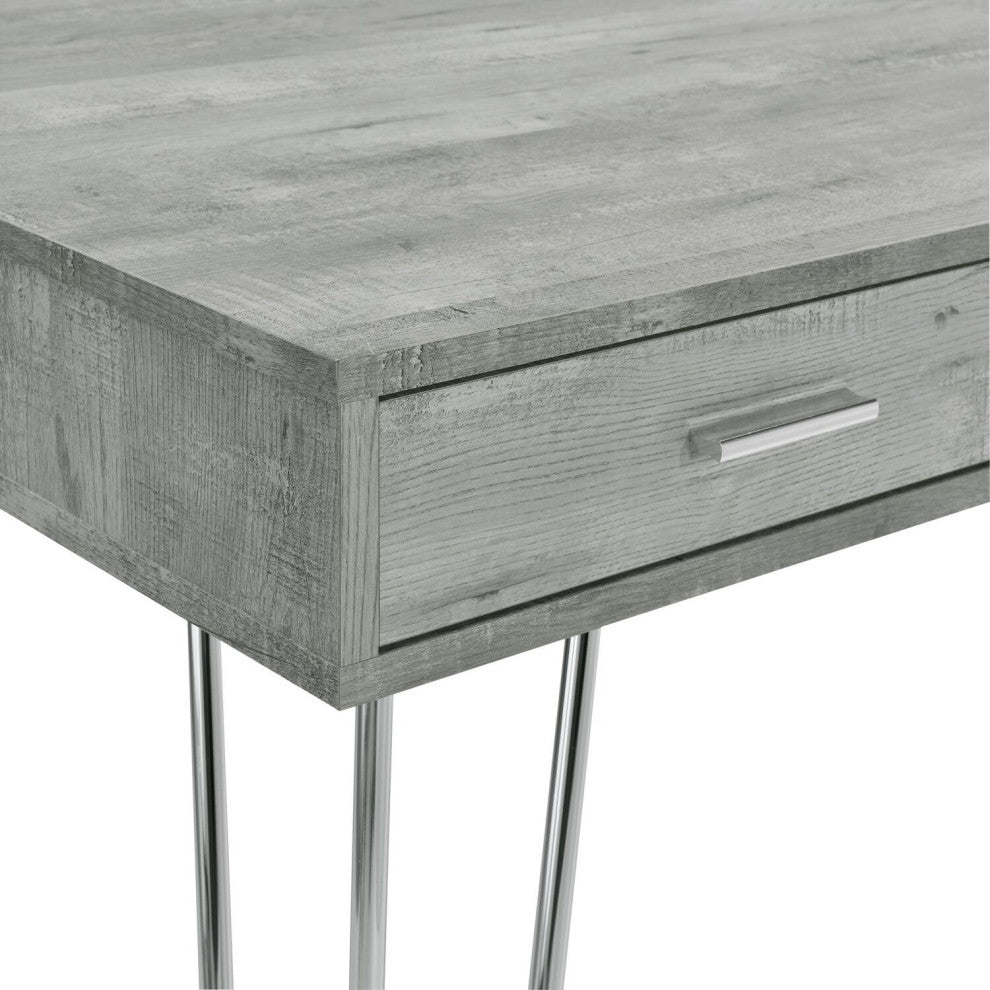 Kallen 47" Desk, Gray With Hairpin Legs