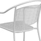 White Indoor-Outdoor Steel Patio Arm Chair With Round Back