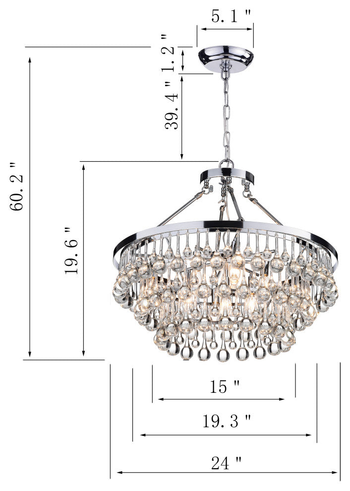 Artin 9-Light Crystal Chandelier