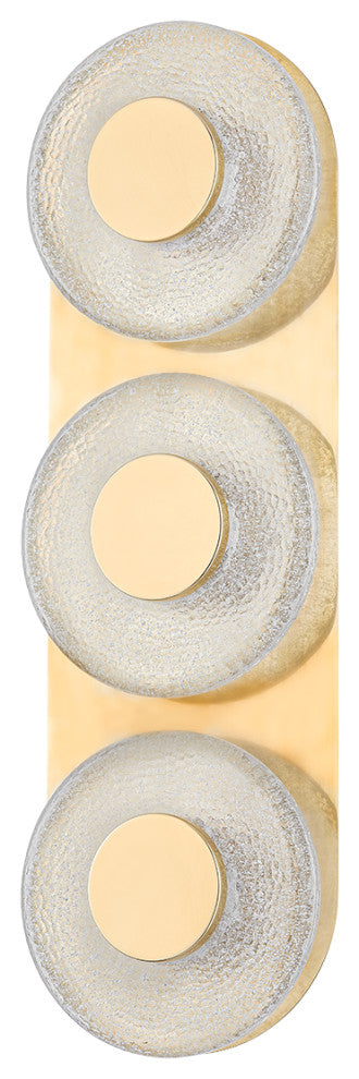 Pearl 3 Light Sconce, Brass
