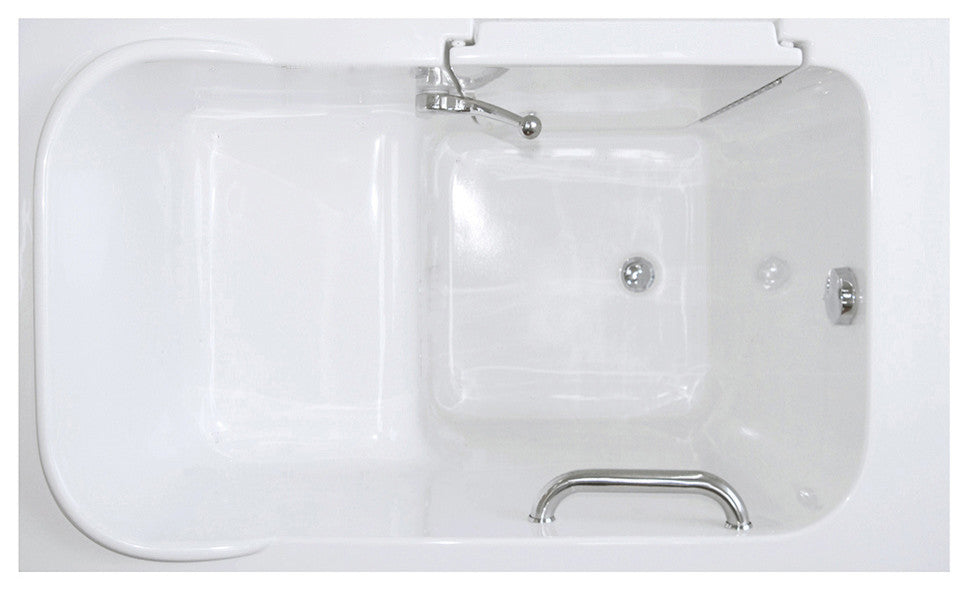 Ella's Bubbles Short Walk-In Soaking Bathtub, White With Right Drain/Door