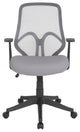 Salerno Series High Back Mesh Chair With Arms, Light Gray