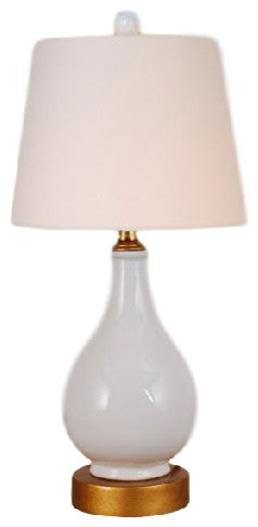 Bulb Porcelain Table Lamp, White