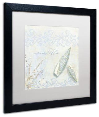 Color Bakery 'She Sells Seashells II', Black Frame, White Mat, 16x16