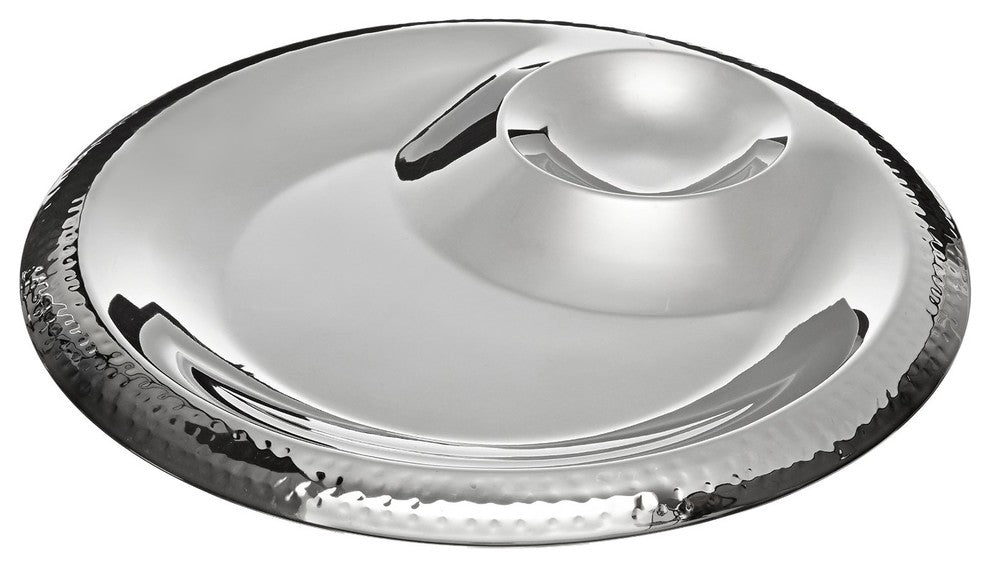 Elegance Hammered Chip & Dip Server