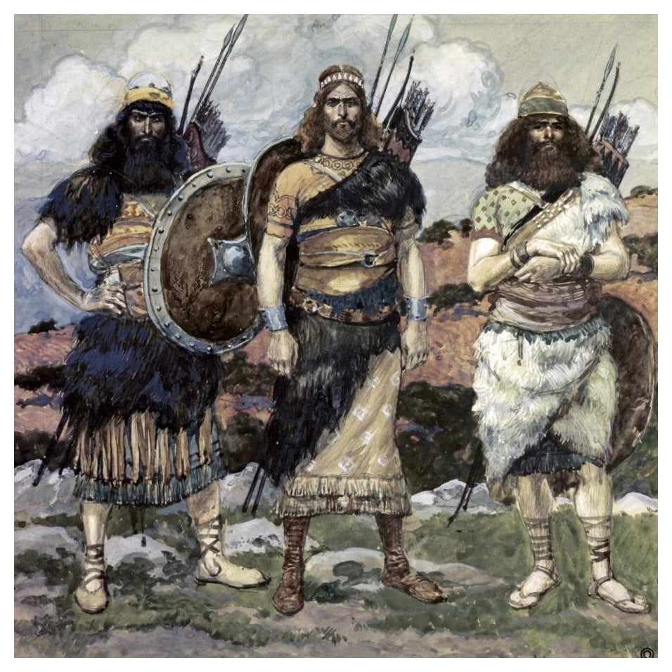 "Three of David''s Captains" Digital Paper Print by James Tissot, 24"x24"