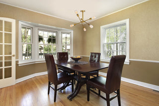 Midcentury Modern Brass 6-Light <br>Flush Mount