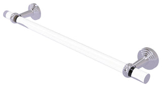 Pacific Beach 24" Towel Bar with Twisted Accents, Satin Chrome