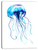 Large Light Blue Jellyfish, Animal Canvas Art Print, 28"x60"