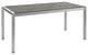 Modway Shore outdoor Patio Aluminum Dining Table, Silver Gray