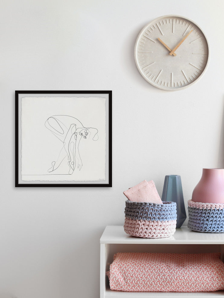 "Dream Hard Work Harder" Framed Painting Print, 12x12