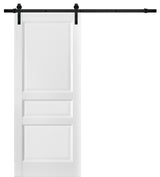 Barn Door Solid wood & Hardware | Lucia 31 Matte White, 28" X 80"