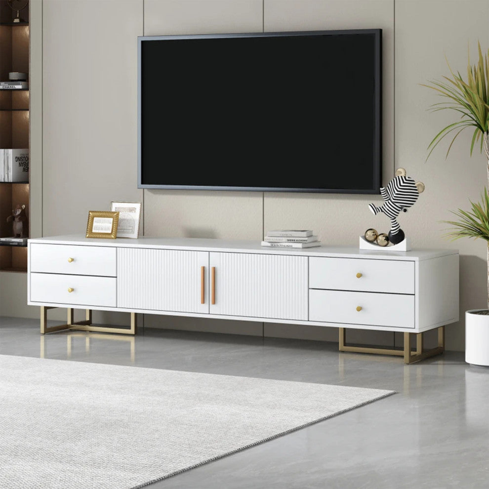 Elster | Vintage Style Elegant White TV Stand