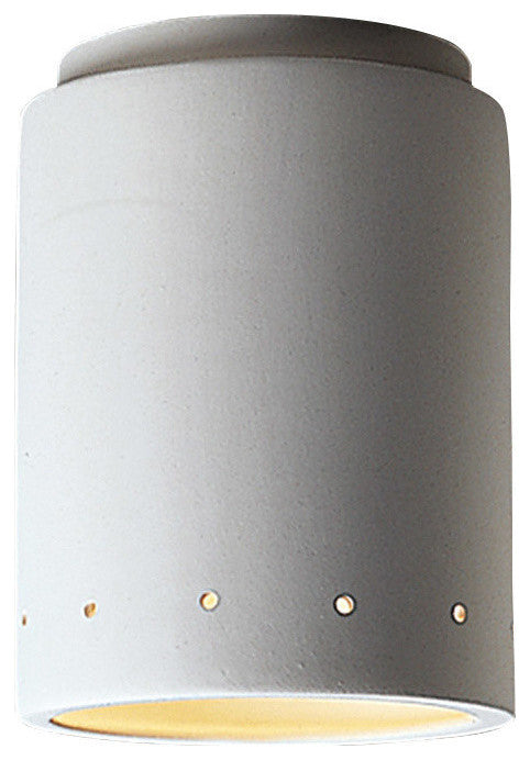 Radiance Outdoor Cylinder Flush-Mount, Bisque, Dedicated LED