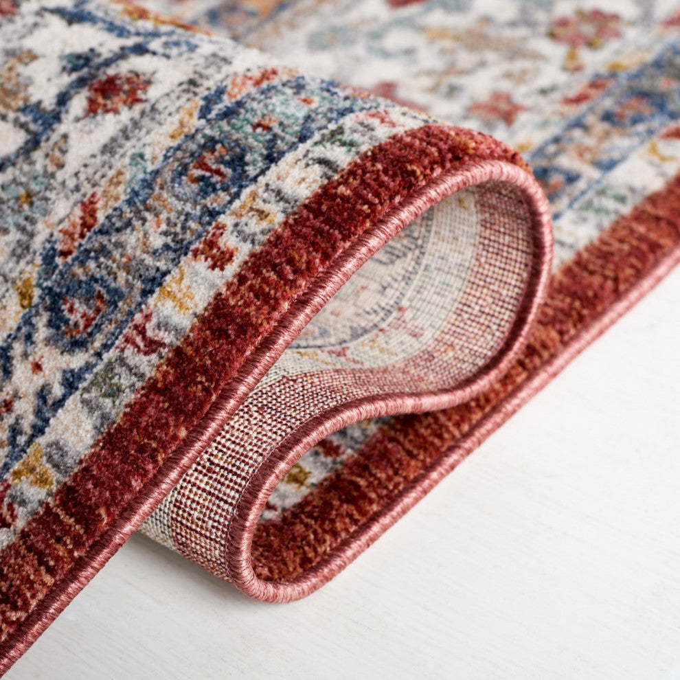 Safavieh Lauren Ralph Lauren Collection LRL1400 Rug, Red/Ivory Blue, 10'x13'2"