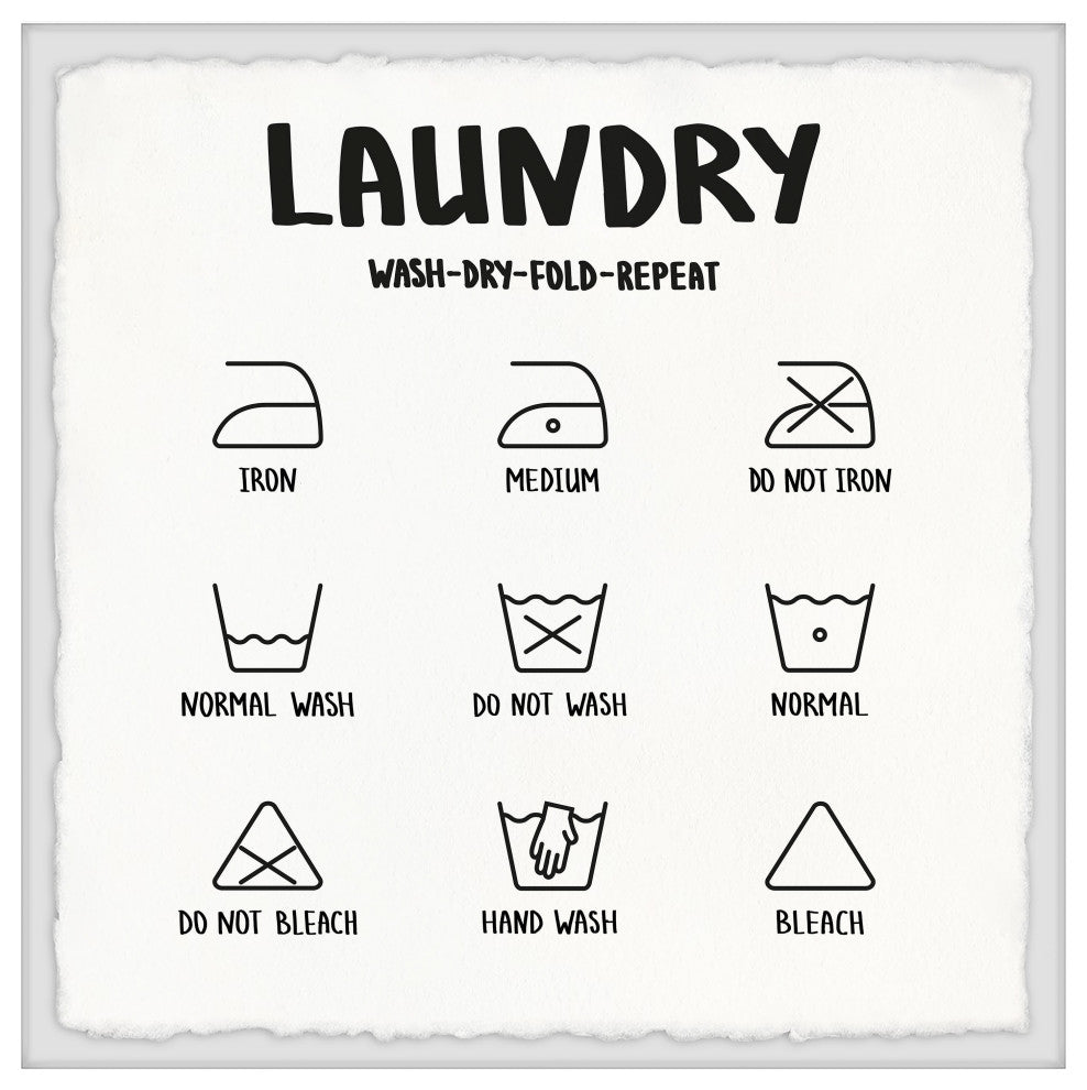 "Laundry Cycle" Framed Painting Print, 24x24