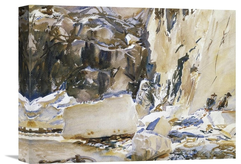 "Carrara, in a Quarry, 1911" Canvas Giclee by John Singer Sargent, 16"x12"