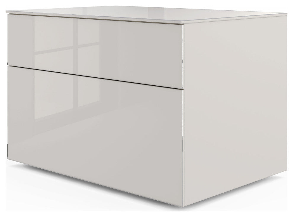 Bedford Nightstand, Glass, Chateau Gray Glass