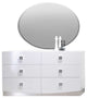 France White Modern Dresser and Mirror, 2-Piece Set
