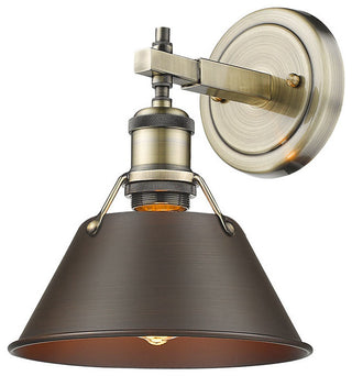 Golden Orwell 1 Lt Bath Vanity, Aged Brass, Rubbed Bronze Shade