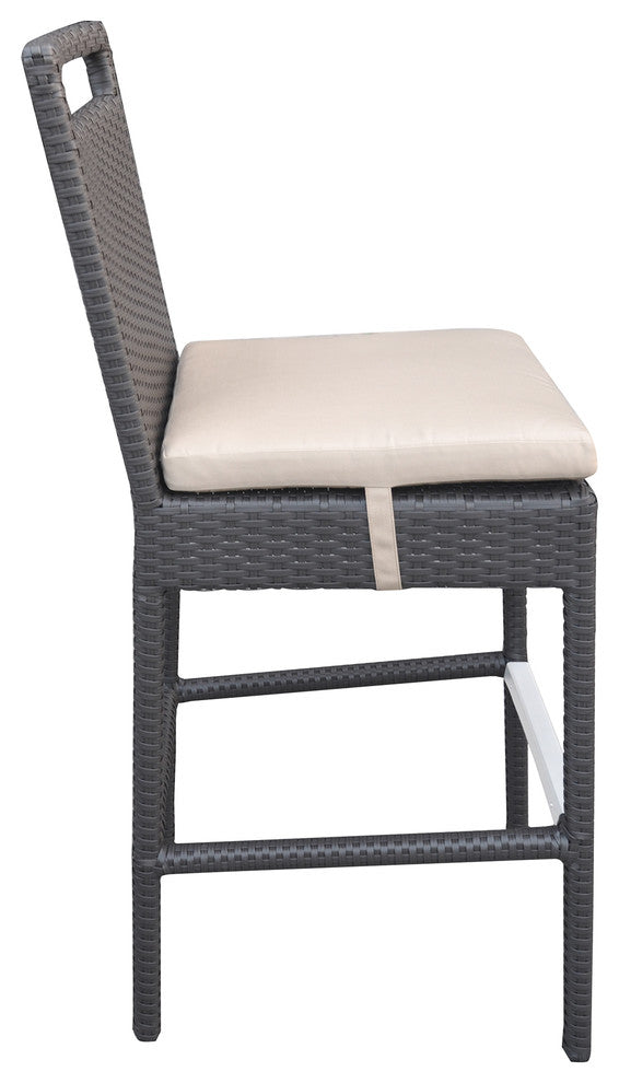 5-Piece Tropez Outdoor Patio Wicker Bar Set