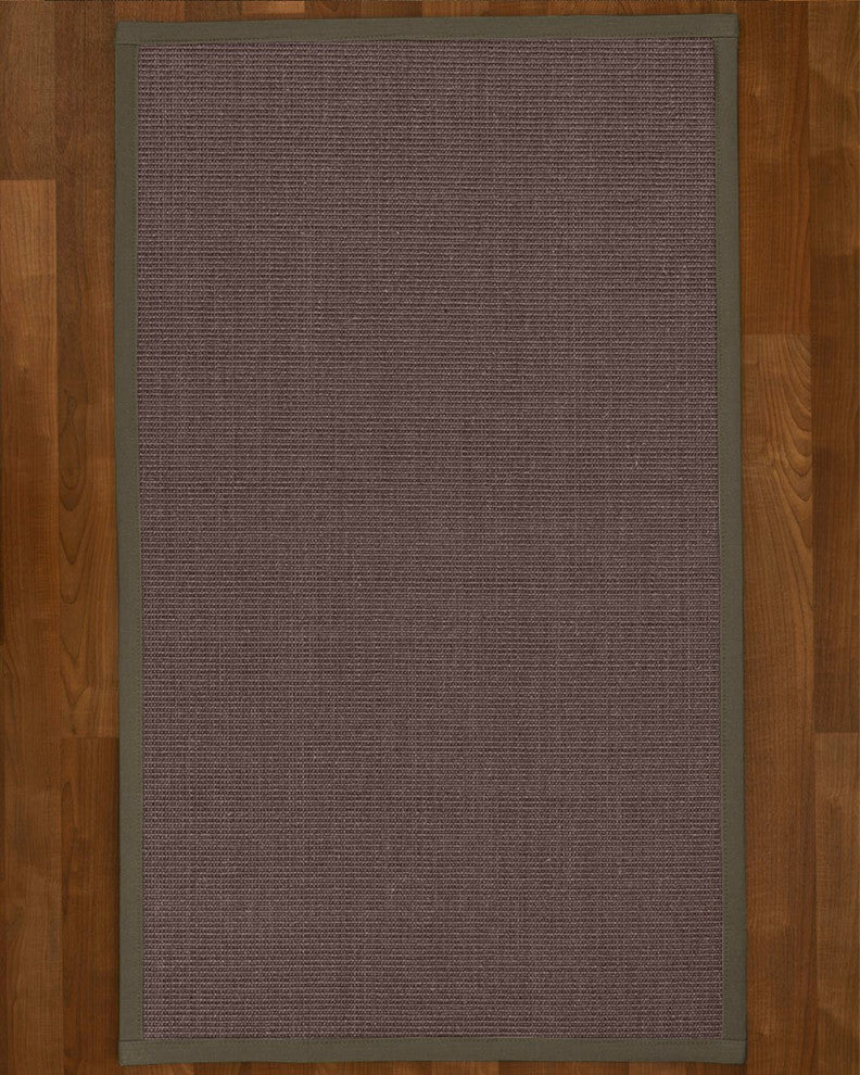 Natural Area Rugs Big Sur Custom Sisal Rug, 12'' x 18'', Moss Border
