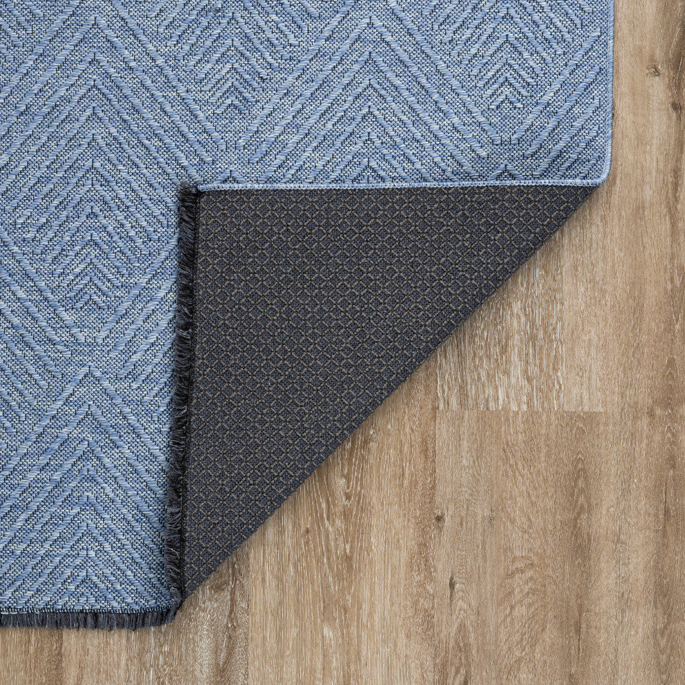 Alice Transitional Diamond Blue Azure Blue Indoor Rectangle Area Rug 8x10
