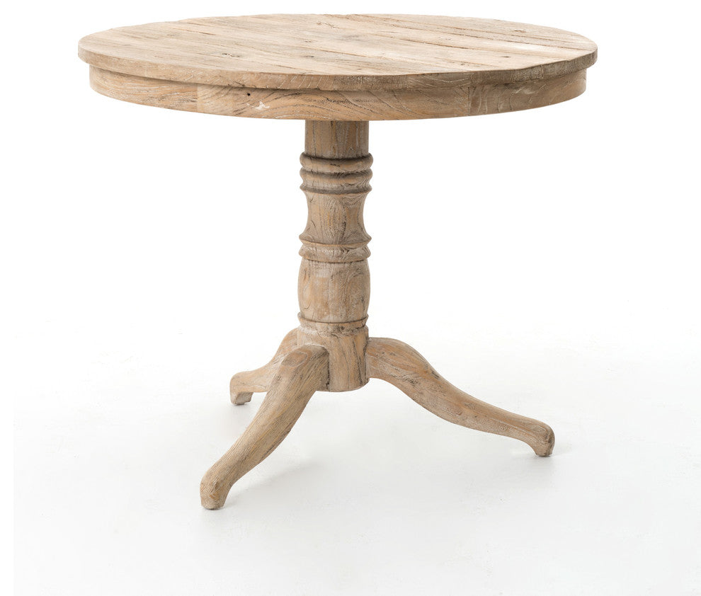 Round Occasional Table-Whitewash