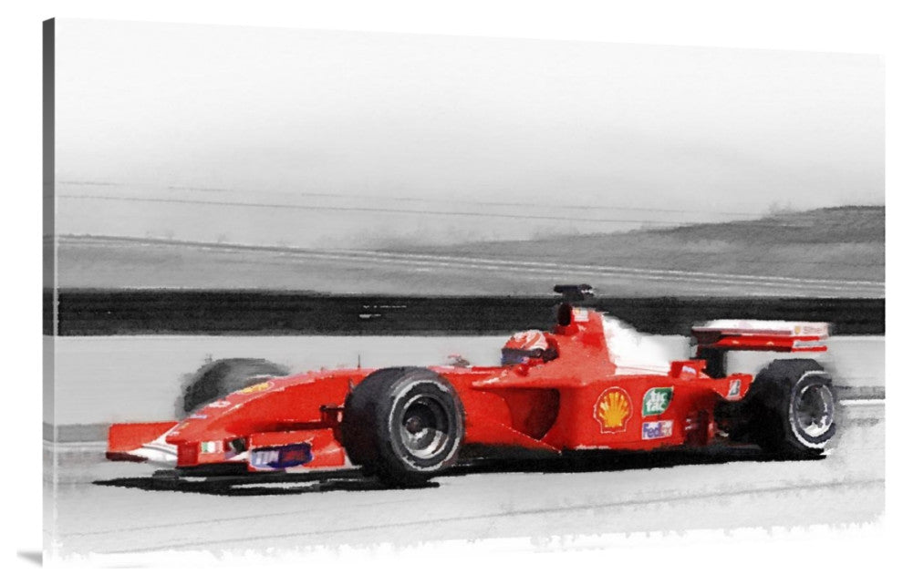 "Ferrari F1 Laguna Seca Watercolor" Fine Art Print