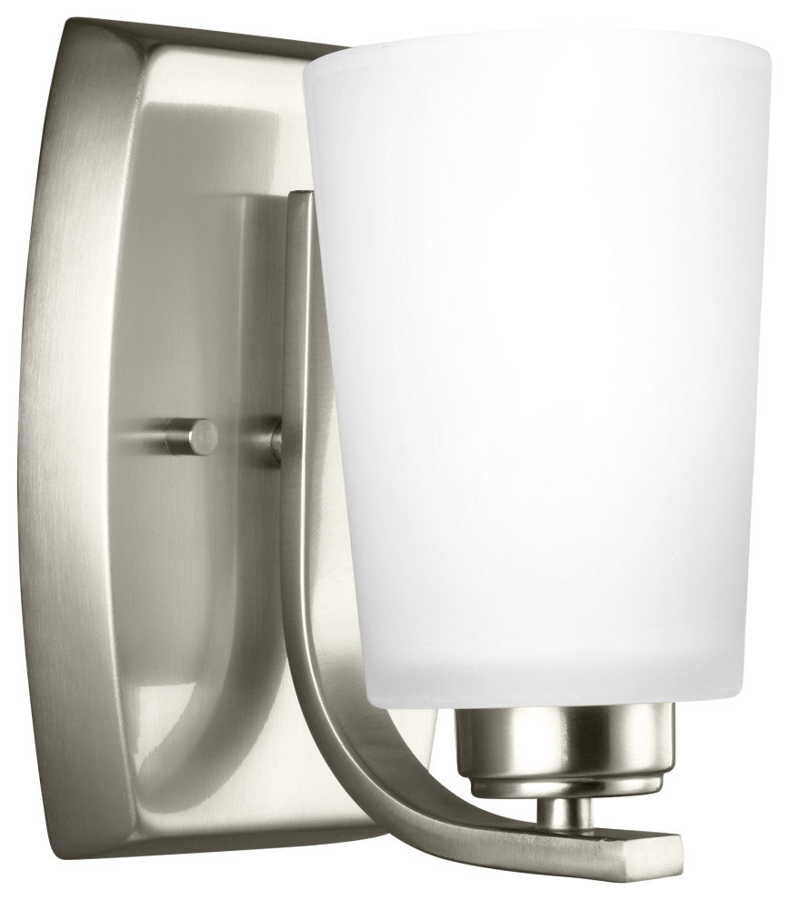 Franport 1-Light Wall/Bath Sconce, Brushed Nickel
