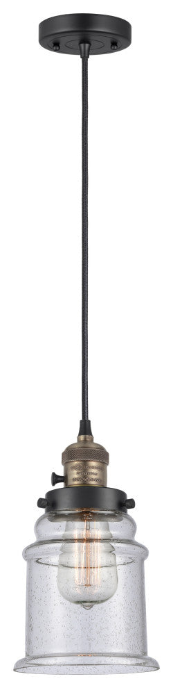 INNOVATIONS 201CSW-BAB-G184 1-Light Mini Pendant Black Antique Brass