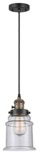 INNOVATIONS 201CSW-BAB-G184 1-Light Mini Pendant Black Antique Brass