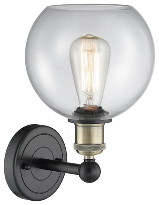 Athens 1-Light 8" Sconce, Black Antique Brass, Clear