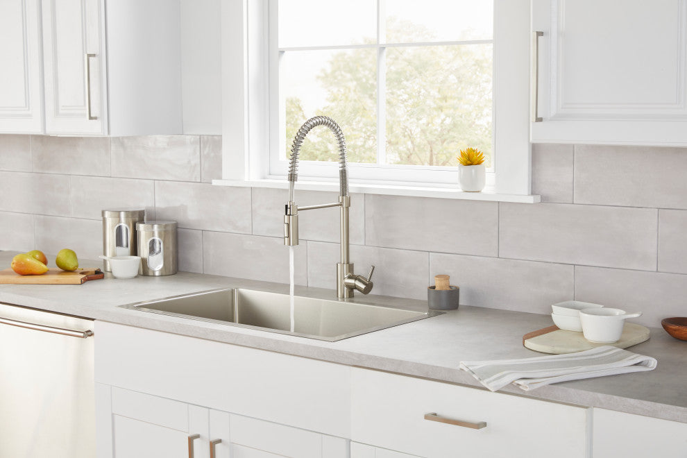 The Foodie Pre-Rinse Kitchen Faucet, Stainless Steel