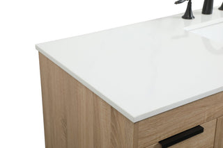 Home Living 22" Modern Mango Wood-Light Bathroom Vanity