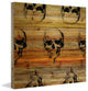 "Skull Circle" Print on Natural Pine Wood, 24"x24"