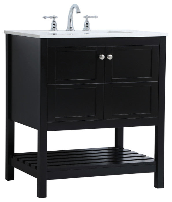 Tucker Black 30" Single Sink Bathroom Vanity