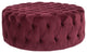 Safavieh Charlene Tufted Ottoman, Bordeaux