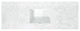 Engineered Stone Vanity Top in Grain White, 61", Single Sink