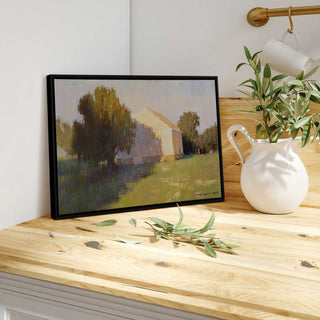 "Dawn's Rustic Charm" - A Canvas Print Celebrating Countryside Serenity
