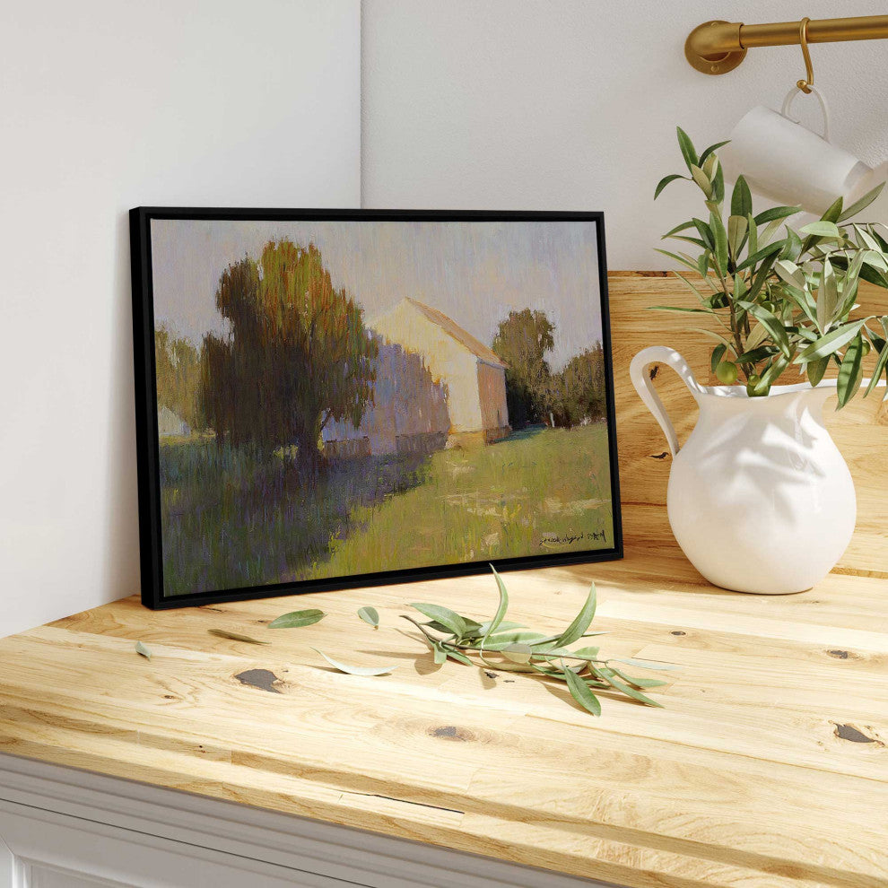 "Dawn's Rustic Charm" - A Canvas Print Celebrating Countryside Serenity
