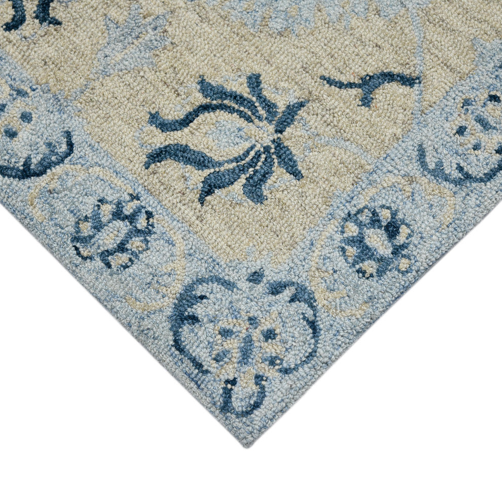 Romania Newburg Area Rug, Light Blue, 5' x 8', Floral