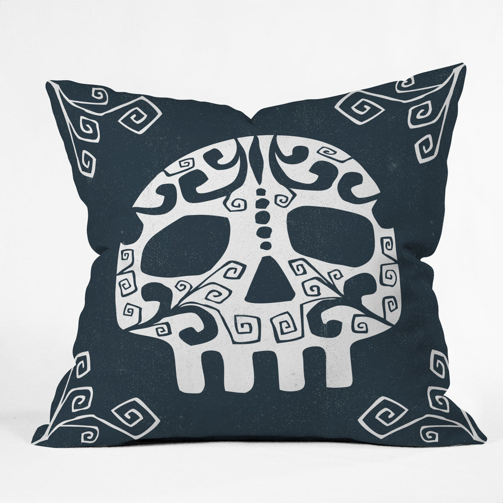 Heather Dutton Mascara De Muerte Throw Pillow, 16"x16"