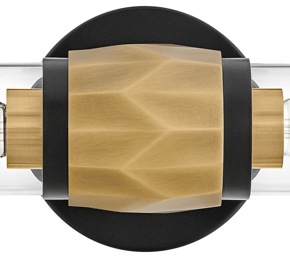 Hinkley Ellison Large Two Light Vanity, Black