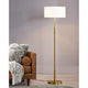 The Grande 55"~66" Adjustable Floor Lamp_Antique Brass, Drum_white Shade