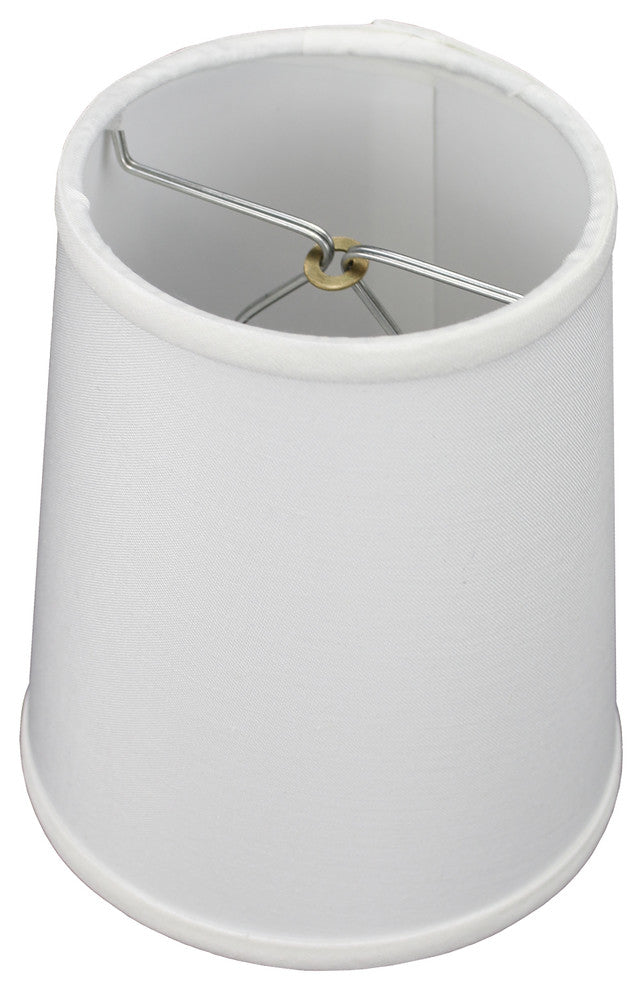 Fenchel Shades 4"x5"x6" Flame Clip Attachment Empire Lamp Shade, Linen White