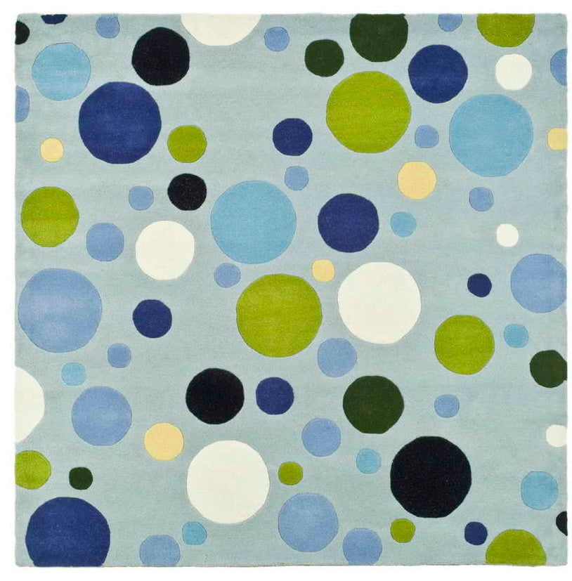 Safavieh Soho soh753c Kids Rug, Blue/Multi, 6'x6' Square
