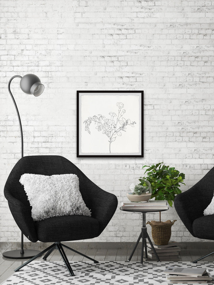 "Flower Bloom" Framed Painting Print, 18x18