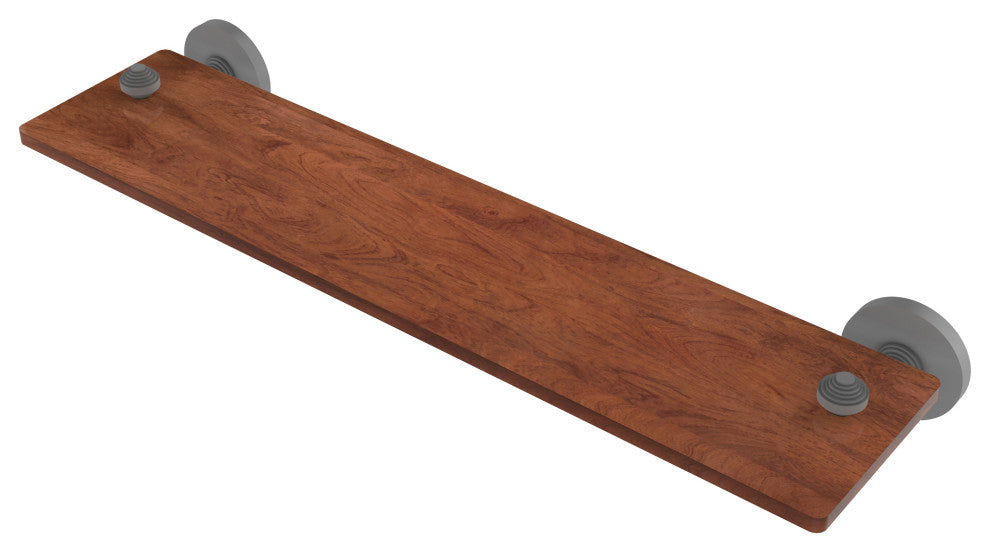 South Beach 22" Solid Wood Shelf, Matte Gray